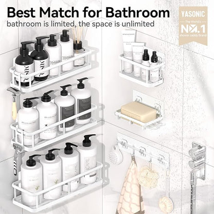 YASONIC Shower Caddy, Large Capacity Bath Organizer