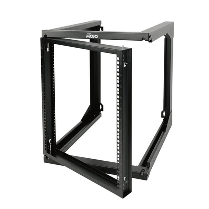 Tecmojo 12U Wall Mount Server Rack, Open Frame Network Rack for 19" Computer/AV/Data/IT/Media Equipment, 24" Depth, 16" Apart Mounting Holes, Swing Gate, Square and Tapped Holes
