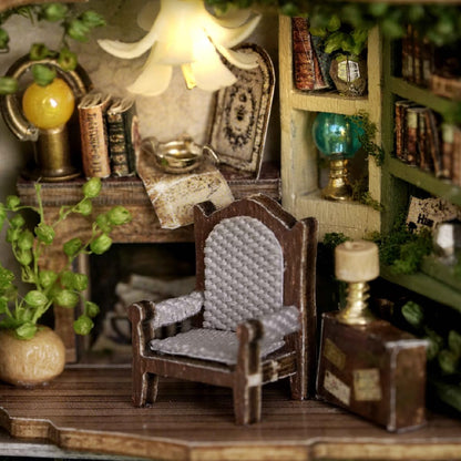 ESTUSR DIY Miniature Dollhouse Kits - Wooden Mini Model House with LED Lights, Tiny Furniture & Accessories – Craft Building Kits for Teens & Adults (Forest Wonderland) – Birthday Valentine's Gift