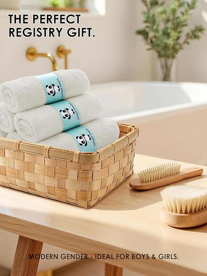 HIPHOP PANDA Baby Washcloths, Rayon Made from Bamboo