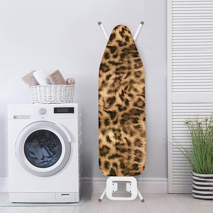 Brown Leopard Skin Ironing Board Cover and Pad Standard Size Elastic Edge