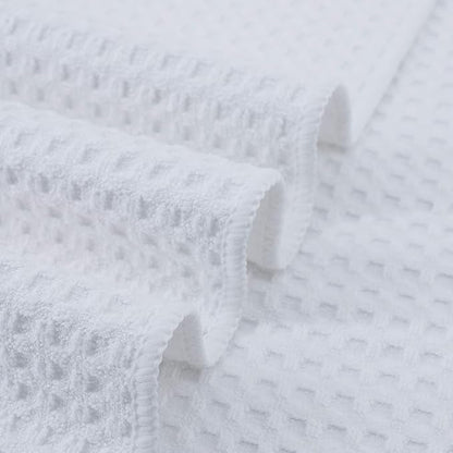 POLYTE Ultra Premium Microfiber Kitchen Dish Hand Towel Waffle Weave, 8 Pack