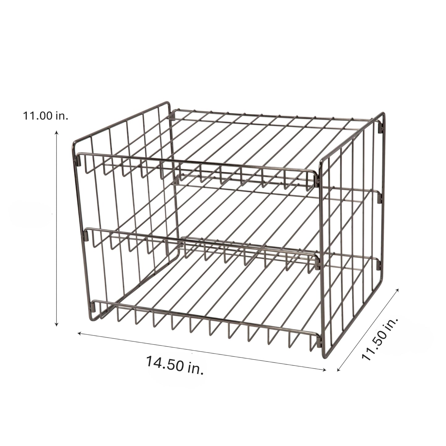 Kitchen Details 3 Tier Can Organizer | Canned Food Storage Rack | Kitchen Cabinet and Pantry Organization | Holds 36 Cans | Space Saving | Chrome