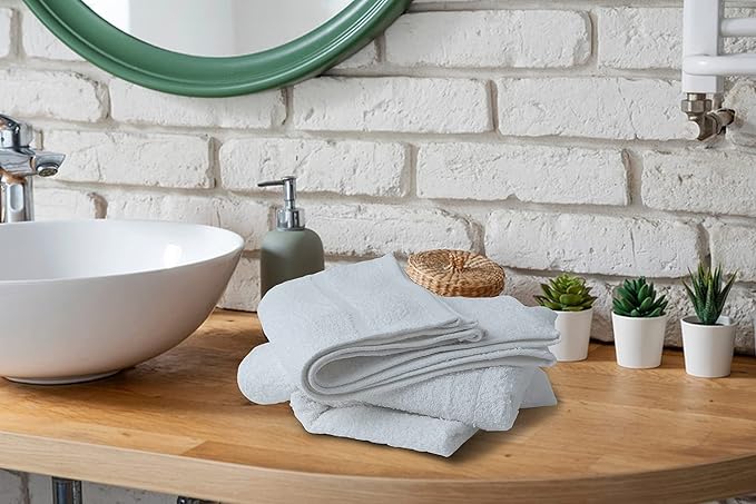 Basic Hand Towels 16x26 Inches – Bulk Pack of 96 – White Color – Soft and