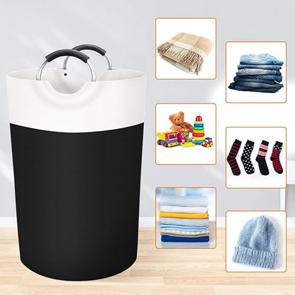 BlissTotes 75L Laundry Basket, Freestanding Laundry Hamper, Collapsible Dirty