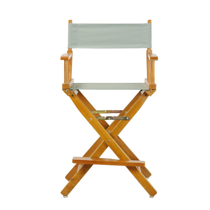 Casual Home 24" Director's Chair Honey Oak Frame-with Grey Canvas, Counter Height