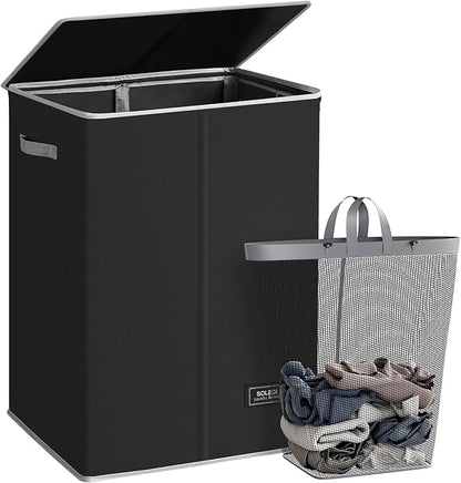 SOLEDI Laundry Hamper with Lid 130L Large & Tall Collapsible Laundry Basket