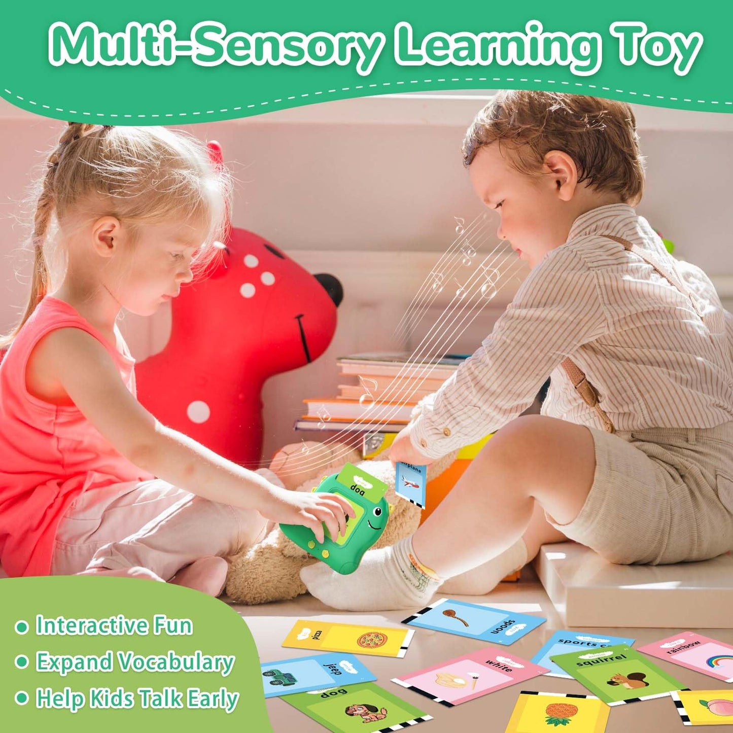 Alotwan Toddler Toys Talking Flash Cards with 510 Sight Words, Montessori Learning Toys for Toddler 1-3 2-4, Autism Sensory Speech Therapy for Boys Girls 2 3 4 5 6 Year Old Kids Gifts