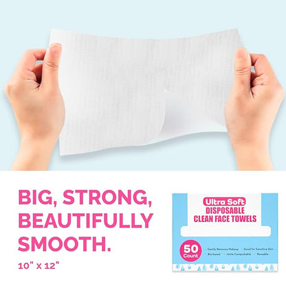 Elizabeth Mott Thank Me Later Disposable Face Towels – 100% Biobased Facial