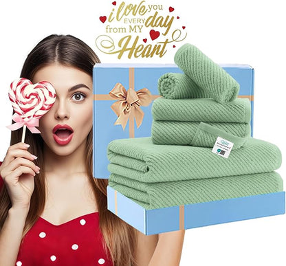 VOOVA & MOVAS Green Towels for Bathroom