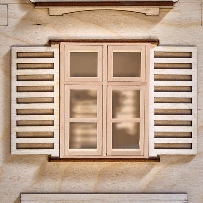 Totority Dollhouse Doors and Windows Model 1 12 Scale Miniature Wooden Frame Door Window Accessory for DIY Craft Scenes Doll House Furniture Home Decoration Mini House Building