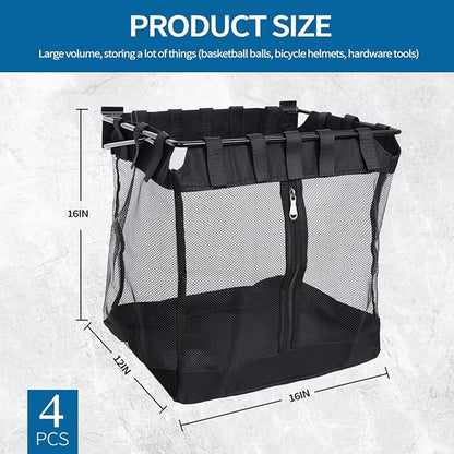 4Pcs Large Slatwall Baskets Mesh Slatwall Baskets