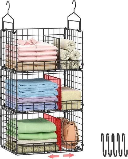 Sonyabecca 3-Tier Extra Large Closet Hanging Organizer