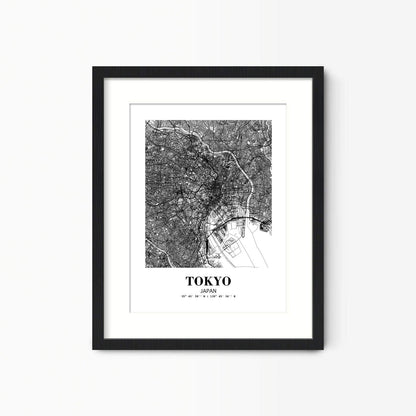 Eleville 8X10 Unframed Tokyo Japan City View Abstract Road Modern Map Art Print Poster Wall Office Home Decor Minimalist Line Art Hometown Housewarming wgn517