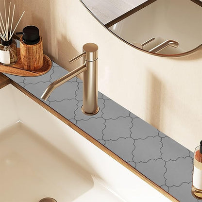 Kitchen Sink Splash Guard 2 PCS 14.7 Inch Sink Faucet Mat Splash Guard