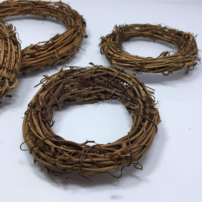 Natural Grapevine Wreath Ring - DIY Craft Vines Base Roll for Rustic Summer Fall Christmas Wreath Door Garland Home Wedding Party Decor Gift Hanging Decor Supplies, 12inch