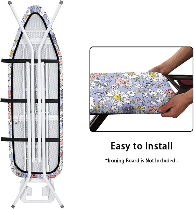 Daisy Print Ironing Board Cover Pretective Covers 15x54 Inch Standard Ironing