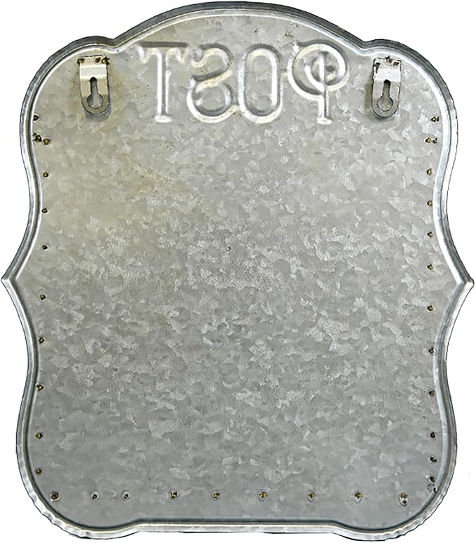 BIG FORTUNE Wall Mount Mailbox for House Outside Vintage Metal Door Mailbox Antique Style Nostalgic Charm Home Decor Garden Vintage English Cottage Decor Flower Patter (Grey)