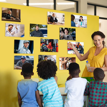 Motiskyy 12 Pcs Diversity Posters for Classroom Preschool Educational Learning Real Pictures for Daycare Home Multicultural Awareness(Community Helpers)