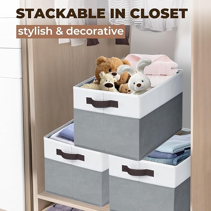 Criusia 8 Pack Closet Organizers and Storage Bins