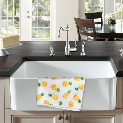 R HORSE 5Pcs Pineapple Kitchen Dish Towel Set Fruit Theme Absorbent Drying