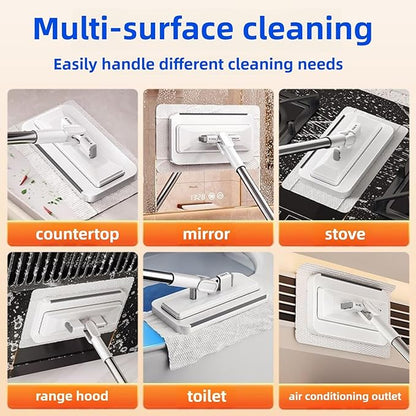 Clip on Mini Mop for Kitchen Counter & Floor – No Wash & Cloth Changing Lazy
