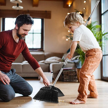 Heavy Duty Black Metal Dust Pan -Handheld Dustpan