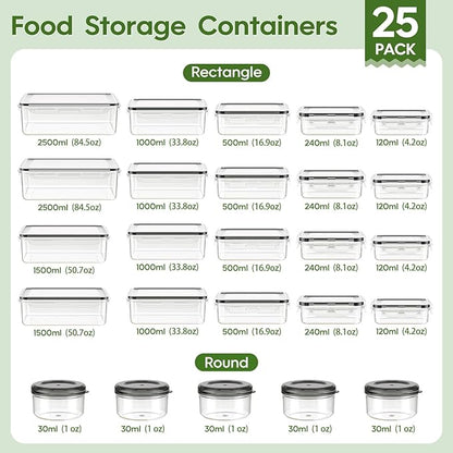 50-Piece Food Storage Containers