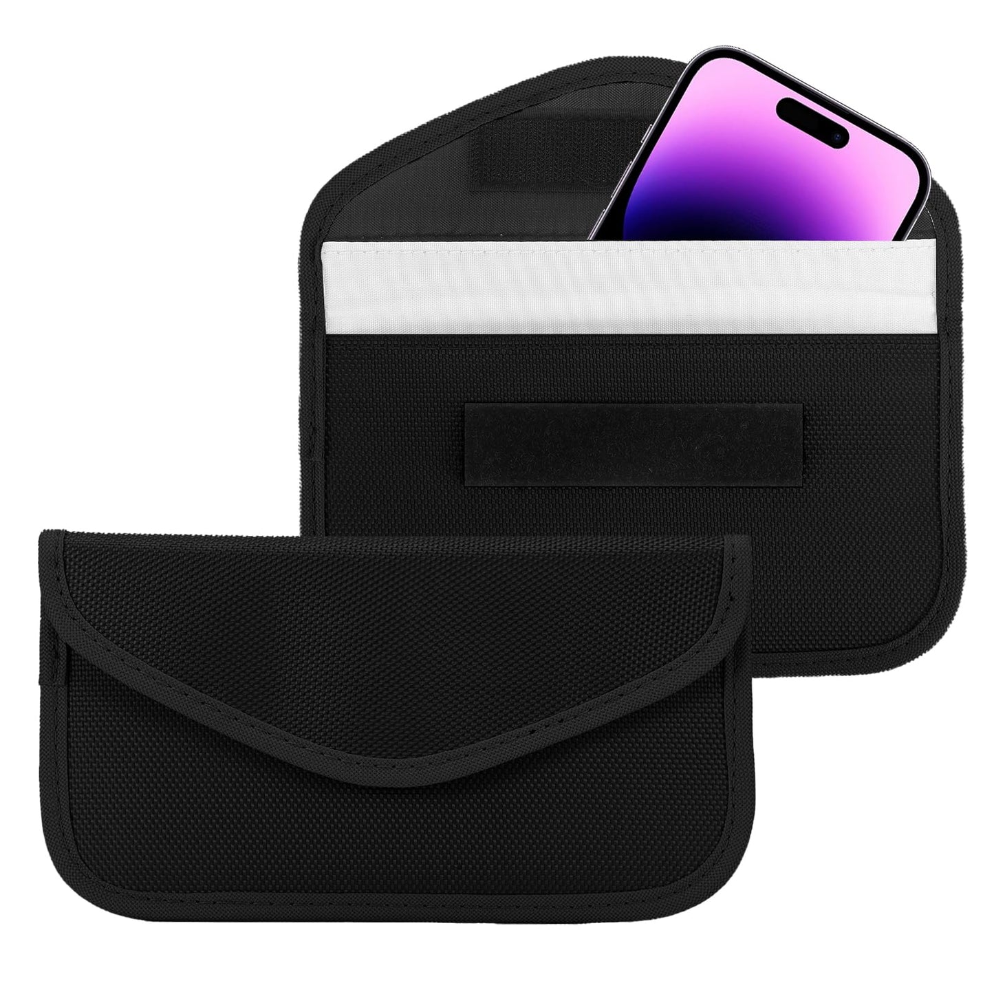 ONEVER Faraday Bags for Car Keys and Cell Phone, RFID Signal Blocking Key Pouch Wallet Anti-Tracking Anti Theft Car Protection Signal Jammer WiFi GSM LTE NFC RFID GPS Blocker