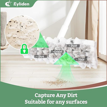 Eyliden Dust Mop, Sweeping & Mopping Kit | 58" Extended Long Handle, 36