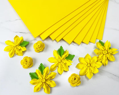 Yellow Foam Sheets Crafts, 9 x 12 Inch 2mm Thick 25 Pack Premium Yellow Foam Papers Set, for Crafting,DIY Project,Classroom, Scrapbooking, 3D Card Making