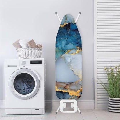 Blue Marble Ironing Board Cover Iron Pad Covers Resist Scorching and Staining