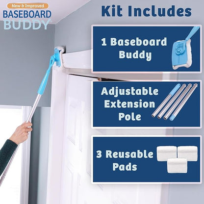 Baseboard Buddy | Lightweight Home Cleaning Essential, Moldings & Walls