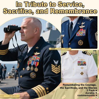 Military Ribbon Holding Bar 1 and 3 Ribbon Mounting Bar for Uniforms Organizer Holder