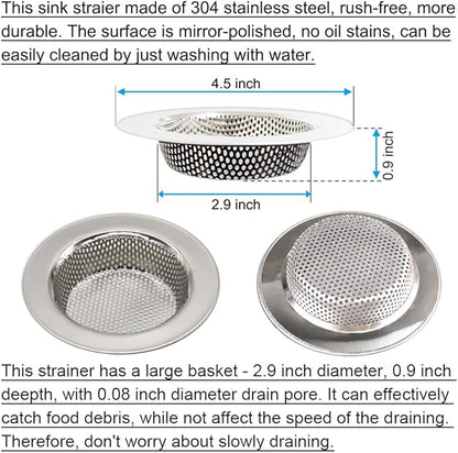 2PCS Kitchen Sink Strainers, Sink Drain Filter, Sink Basket Strainer, 4.5 Inch