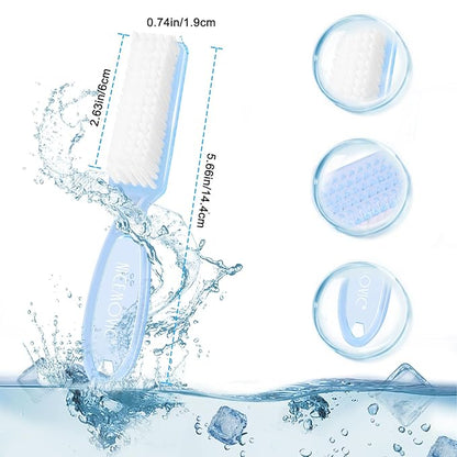 NICEMOVIC 20 Pcs Nail Brush for Cleaning Fingernails, Handle Grip Nail Scrubber