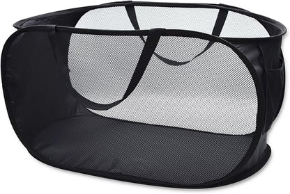 HONOMA Sturdy Mesh Laundry Hamper Basket Bag, Pop up Basket