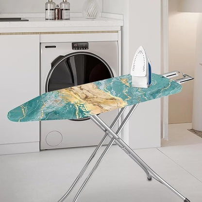 GLENLCWE Teal Marble Ironing Board Cover Modern Iron Board Cover Ironing