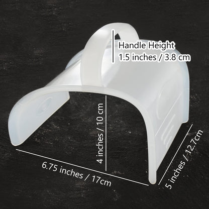 UPTTHOW Concrete Trowel Tools for Masonry Cement Hand Plastering Plastic,Mortar Repair Margin Finish Pointing Tile Curved for Garden Corner Flooring Molds,4x7.28inches, 1PC