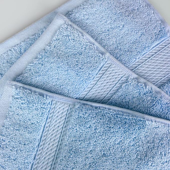 SUPERIOR Egyptian Cotton Pile 3 Piece Towel Set, Includes 1 Bath, 1 Hand