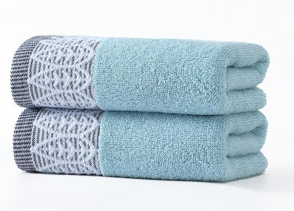 2 Pack Decorative Hand Towels, Leaf Design Cotton, Soft Absorbent Quick-Drying