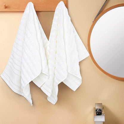 Jacquotha Luxurious 4-Pack Ribbed Striped Hand Towels – Hotel & Spa Premium