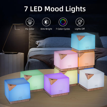 ASAKUKI 700 ml Premium Essential Oil Diffuser, 5 in 1 Ultrasonic Aromatherapy Fragrant Oil Vaporizer Humidifier, Timer and Auto-Off Safety Switch, 7 LED Light Colors