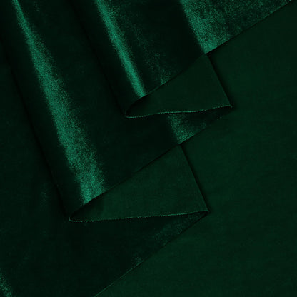 KKJIAF Hunter Green Stretch Velvet Fabric 60 Inch Wide, 5 Yard Soft Stretchy Fabric for Sewing Clothes, Apparel, Costume, Crafts - 90% Polyester 10% Spandex