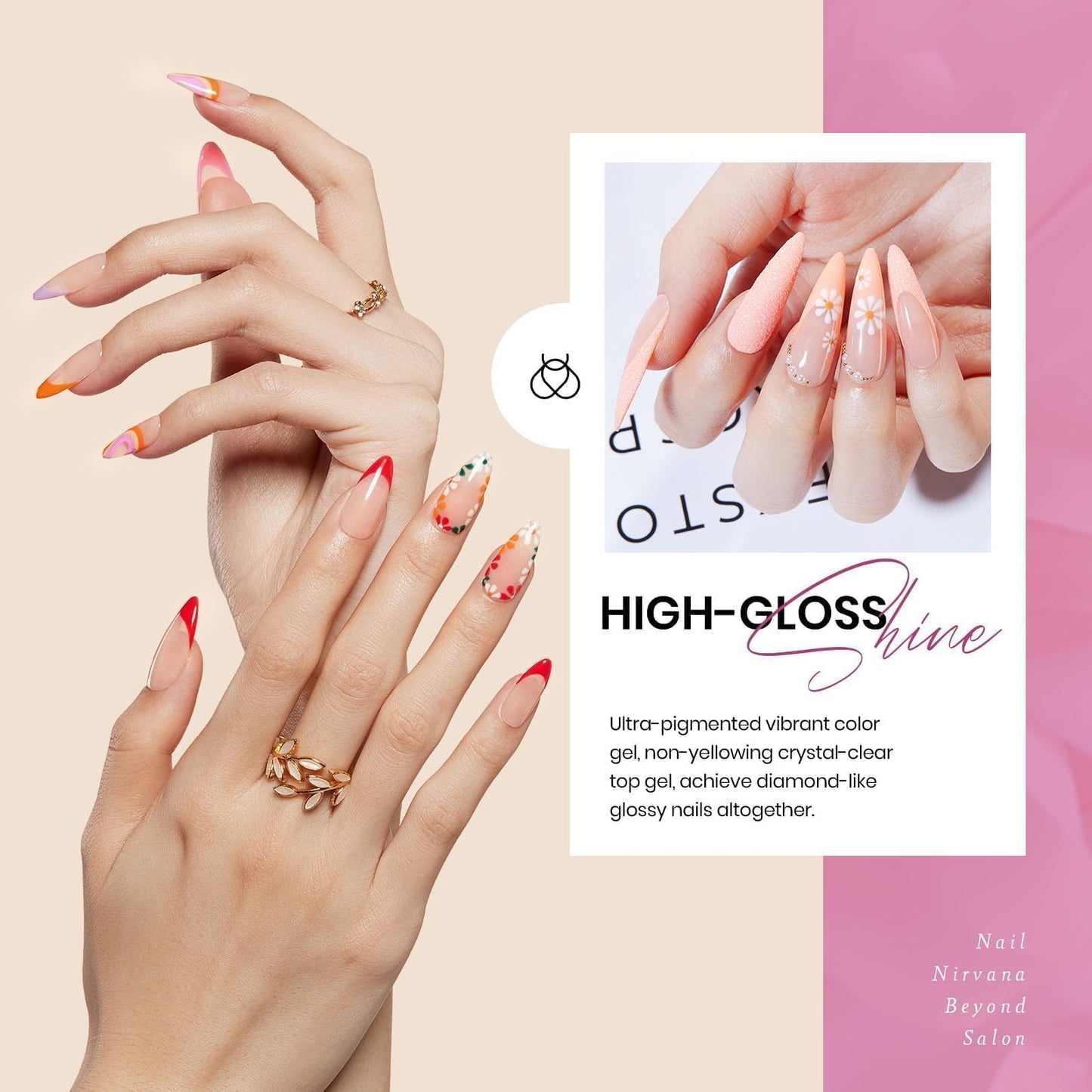Beetles Gel Nail Polish Kit with U V Light -54 Pcs Gel Nail Kit Four Seasons Glow 32 Colors Set with Base Matte & Glossy Top Coat Soak Off Home DIY Manicure Nails Beginners Gifts for Women Teen Girls