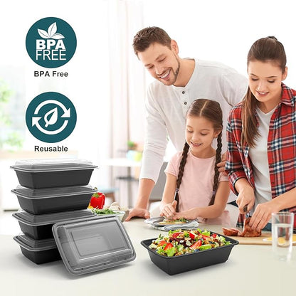 WGCC Meal Prep Containers, 50 Pack Extra-thick Food Storage Containers
