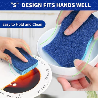 CELOX 24 Non-Scratch Scrub Sponges for Washing Dishes, Blue