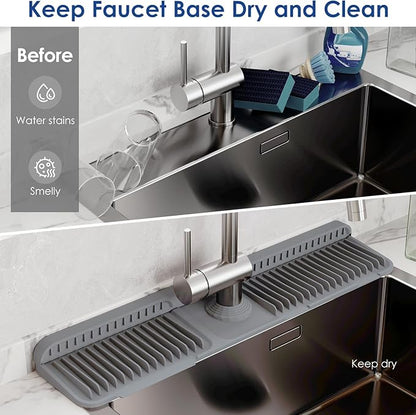 24 Inch Silicone Faucet Mat for Kitchen Sink Splash Guard