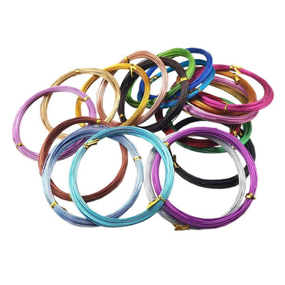 Inspirelle 20 Colors Aluminum Craft Wire Bendable Metal Wire for Jewelry Craft Making, 10M Each Color (18 Guage (1.0mm))