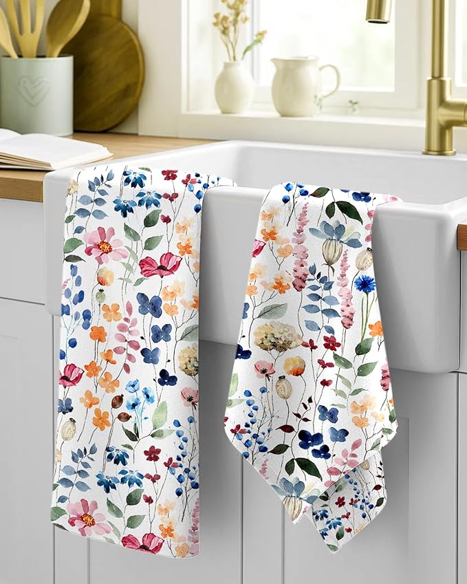 Flour Sack Kitchen Towels Set of 2-18x26 Cotton Dish Towels